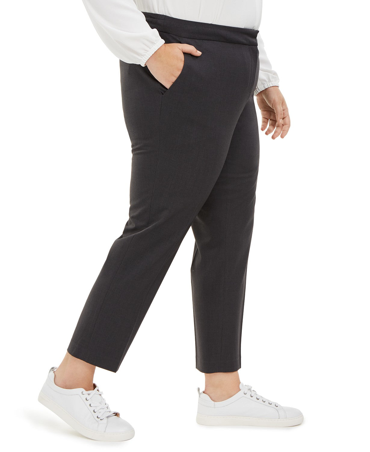 Bar III Women's Trendy Plus Size Dress Pants Black Size 18