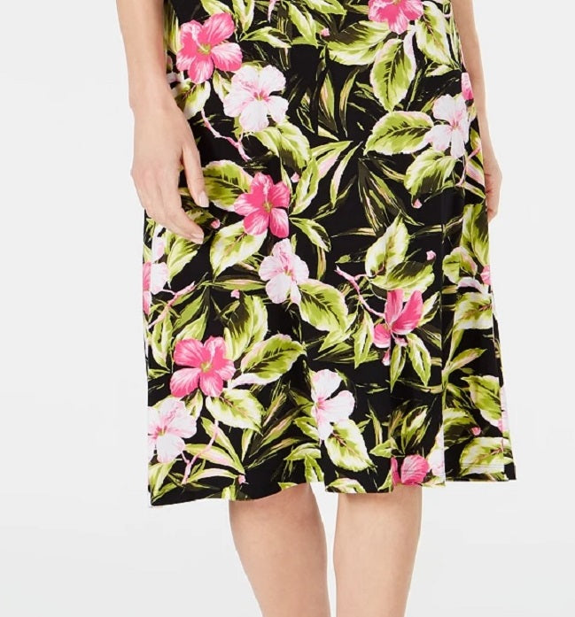 Kasper Women's Hibiscus Dress Bright Pink Size Small