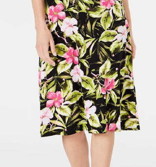 Kasper Women's Hibiscus Dress Bright Pink Size Small