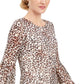 INC International Concepts Women's Animal-Print Shift Dress White Size 2