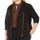 Bar III Women's Trendy Jacket Black Size Extra Large