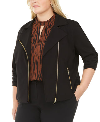 Bar III Women's Trendy Jacket Black Size Extra Large