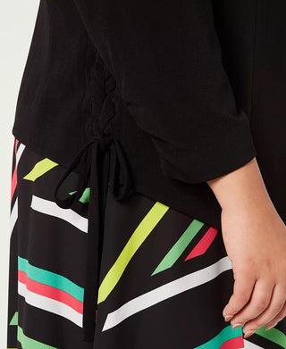 Bar III Women's Trendy Plus Size Open-Front Jacket Black Size 1X