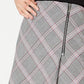 Bar III Women's Zipper-Detail Plaid Skirt Black Size 12