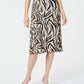 Kasper Women's Animal-Print A-Line Skirt Brown Size X-Small