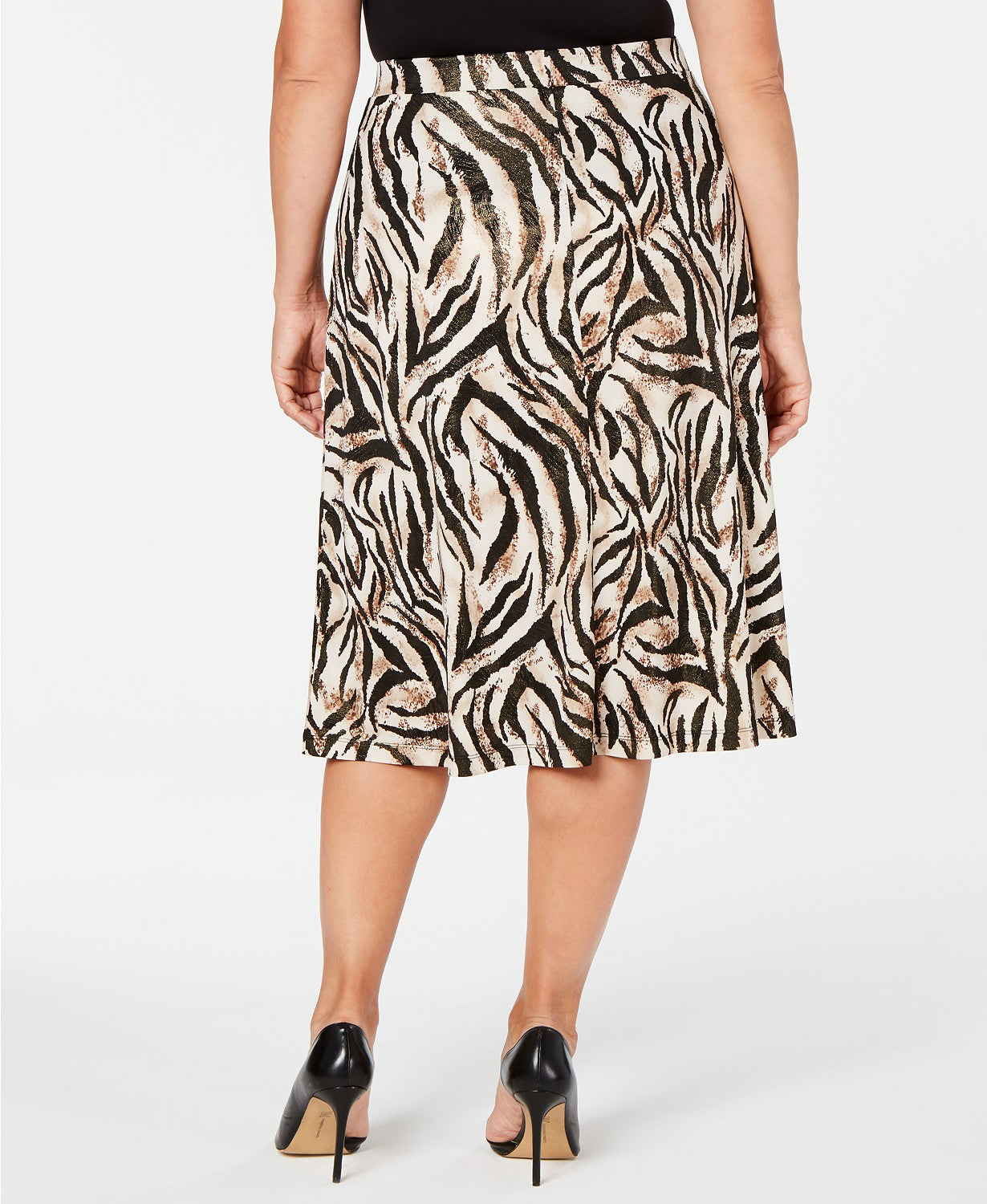 Kasper Women's Animal-Print A-Line Skirt Brown Size X-Small
