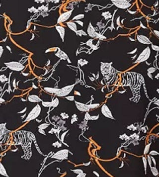 Bar III Women's Printed Sleeveless V-Neck Top Black Size Medium