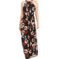 INC International Concepts Women's Floral-Print Halter Maxi Dress Black Size 16