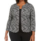 Anne Klein Women's Plus Size Textured Jacket Med Gray Size 0X