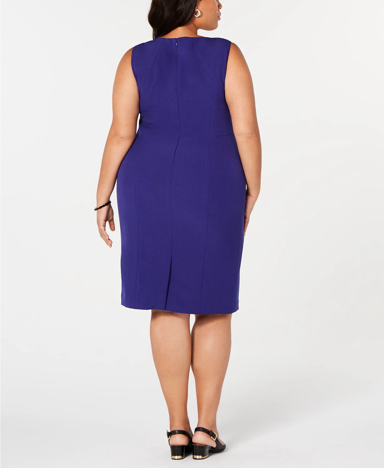 Kasper Women's Plus Size Sheath Dress Dark Purple Size Petite Small