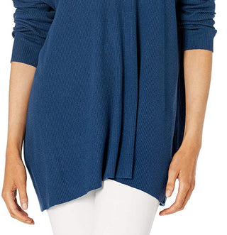 Anne Klein Women's Rib V-Neck Sweater Dark Blue Size 2 Extra Large