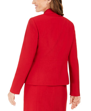 Kasper Women's Kasper Notched-Lapel Blazer Red Size 4