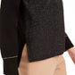 Anne Klein Women's Lurex Shimmer Sweater Black / Gold Size Extra Large