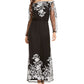 INC International Concepts Women's Embroidered Off-The-Shoulder Maxi Dress  Black Size 10