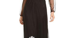 INC International Concepts Women's Off The Shoulder Maxi Dress Black - Size 6