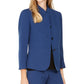 Anne Klein Women's Band-Collar Blazer Blue Size 6