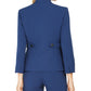 Anne Klein Women's Band-Collar Blazer Blue Size 6