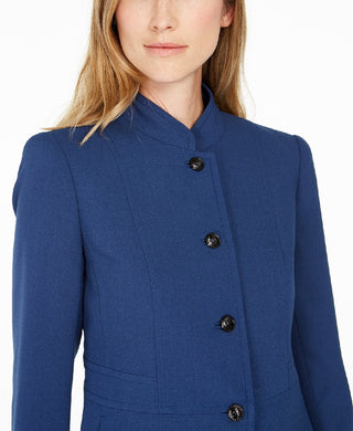 Anne Klein Women's Band-Collar Blazer Blue Size 6