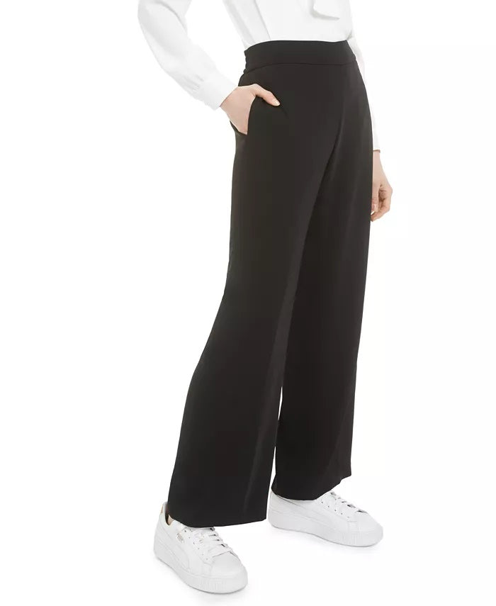 Bar III Women's Pull On Wide Leg Pant Black Size Small