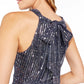 INC International Concepts Women's Sparkle Halter Dress Navy Size 14