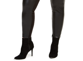 Bar III Women's Trendy Trendy Plus Size Faux-Leather Skinny Pants Black Size 3 Extra Large