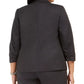 Kasper Women's Plus Size One-Button Blazer Charcoal Size 18