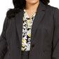 Kasper Women's Plus Size One-Button Blazer Gray Size 14W