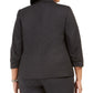 Kasper Women's Plus Size One-Button Blazer Charcoal Size 20