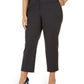Kasper Women'sPlus Size Elastic-Back Pants Charcoal Size 14