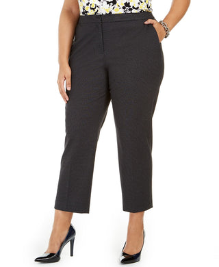 Kasper Women'sPlus Size Elastic-Back Pants Charcoal Size 14