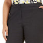 Kasper Women'sPlus Size Elastic-Back Pants Charcoal Size 14