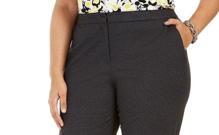 Kasper Women'sPlus Size Elastic-Back Pants Charcoal Size 14