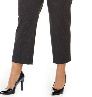 Kasper Women'sPlus Size Elastic-Back Pants Charcoal Size 14
