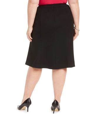 Kasper Women's Plus Size A-Line Skirt Black Size 20W