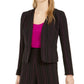 Bar III Women's Striped Open-Front Jacket Black Size XX-Small