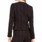 Bar III Women's Striped Open-Front Jacket Black Size XX-Small