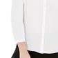 Bar III Women's Puff-Sleeve Button-Up Blouse  white Size Extra Large