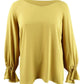 Bar III  Women's Pleated Bell-Sleeve Top Saffron Size Extra Small