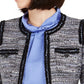Anne Klein Women's Contrast-Trim Tweed Jacket Black Size 2