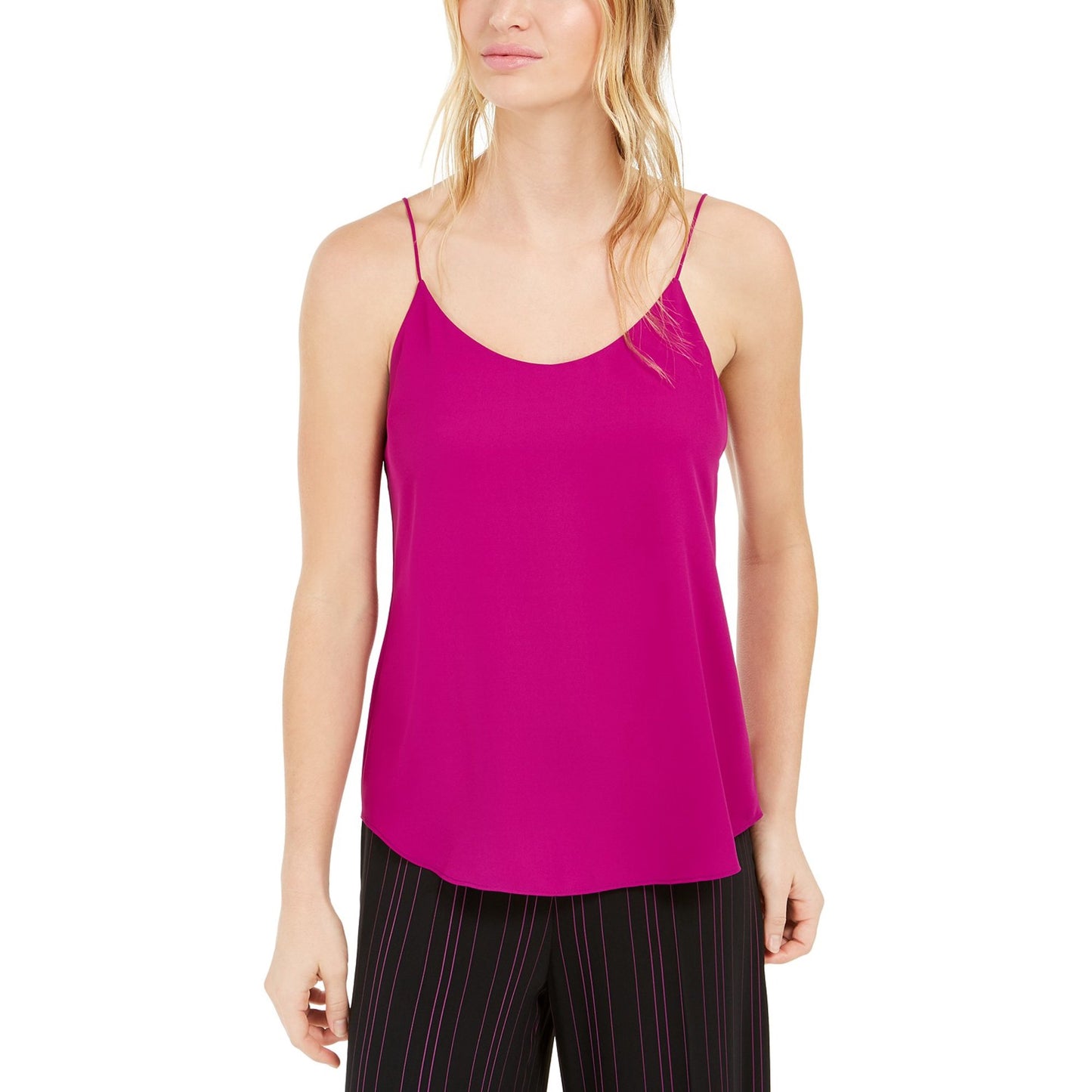 Bar III Women's Scoop-Neck Camisole Bright Pink Size X-Large
