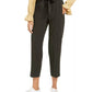 Bar III Women's Striped Tie Waist Pants Charcoal Size 14