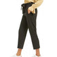 Bar III Women's Striped Tie Waist Pants Charcoal Size 14