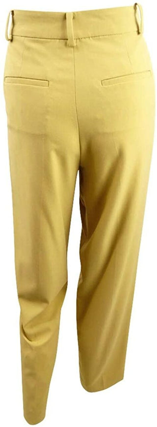 Bar III Women's Button-Front Pleated Pants Brown Size 12