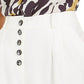 Bar III Women's Button-Front Pleated Pants White Size 12