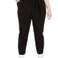 Bar III Women's Trendy Plus Tie-Waist Pants Black Size 2 Extra Large