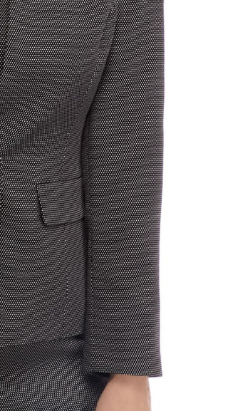 Kasper Women's One Button Pin Dot Jacket Black Size 8