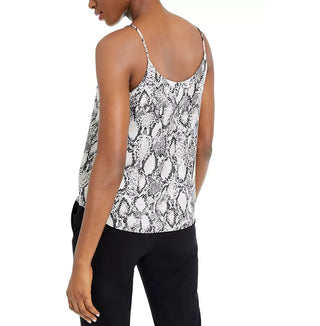 Bar III Women's Snake-Print Woven Camisole Brown Size Medium