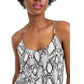 Bar III Women's Snake-Print Woven Camisole Brown Size Medium