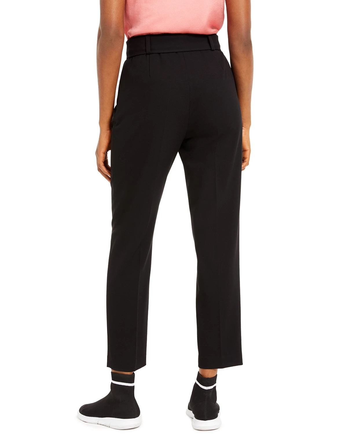 Bar III Women's Belted Pants Black Size 16