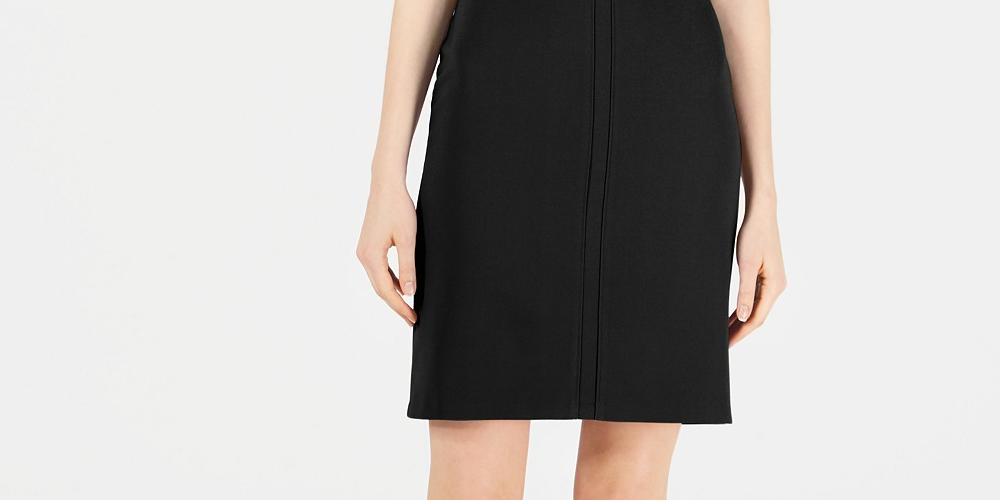 Bar III Women's Split-Neck Bodycon Dress Black Size XX-Large